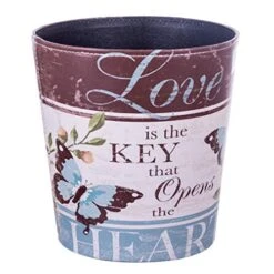 Lingxuinfo Scakbyer Small Trash Can Wastebasket, PU Leather Decorative Trash Can Garbage Can Waste Basket For Kitchen, Bathroom, Bedroom, Office -Brabantia Shop 51thPenjyzL