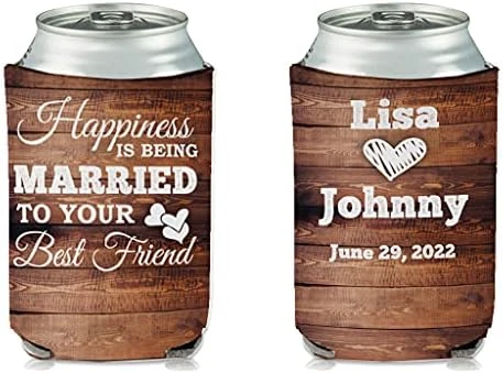 VictoryStore Can And Beverage Coolers: “Happiness Is Being Married To Your Best Friend” Wedding Can Coolers (100) 7 VictoryStore Can And Beverage Coolers: “Happiness Is Being Married To Your Best Friend” Wedding Can Coolers (100) - Image 7