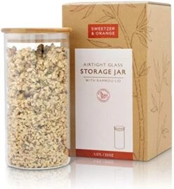 Glass Food Storage Containers With Lids By Sweetzer And Orange - Set Of 4 Kitchen Canisters - Candy, Cookie, Rice And Spice Jars - Sugar Or Flour Container - Big And Small Airtight Food Jar For Pantry -Brabantia Shop 51xF7Y1PMaL. AC