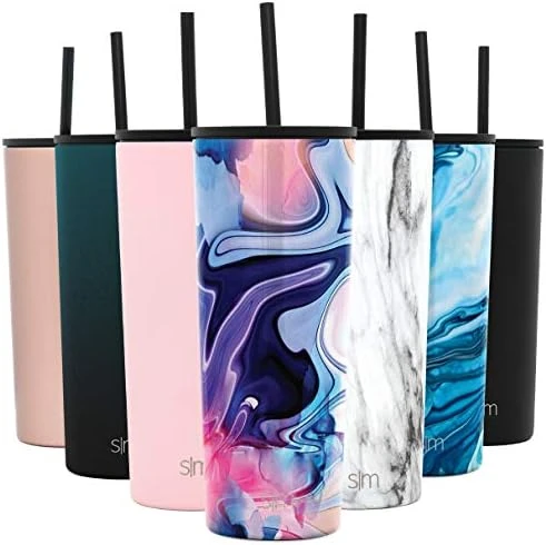 Simple Modern Insulated Tumbler With Lid And Straw | Iced Coffee Cup Reusable Stainless Steel Water Bottle Travel Mug | Gifts For Women Men Her Him | Classic Collection | 24oz | Rose Gold 9 Simple Modern Insulated Tumbler With Lid And Straw | Iced Coffee Cup Reusable Stainless Steel Water Bottle Travel Mug | Gifts For Women Men Her Him | Classic Collection | 24oz | Rose Gold - Image 9