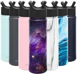 Simple Modern Water Bottle With Straw Lid Vacuum Insulated Stainless Steel Metal Thermos Bottles | Reusable Leak Proof BPA-Free Flask For Gym, Travel, Sports | Summit Collection | 22oz Deep Ocean Blue -Brabantia Shop 51y1EPVBa8L. AC