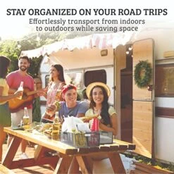 ELTOW Countertop Silverware Caddy W/Handle, 8 Compartment Paper Plate & Cutlery Caddy For Plates, Bowls, Forks, Spoons, Knives, Napkins, Flatware & Utensil Holder For Party, Picnic, Home, RV - Black 14 ELTOW Countertop Silverware Caddy W/Handle, 8 Compartment Paper Plate & Cutlery Caddy For Plates, Bowls, Forks, Spoons, Knives, Napkins, Flatware & Utensil Holder For Party, Picnic, Home, RV - Black -Brabantia Shop 51znEh9gFrL