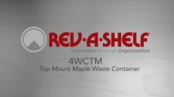 Rev-A-Shelf 4WCTM-18DM2 Double 35 Quart Top Mount Pullout Kitchen Trash Can Waste Bin Container For 15 Inch Wide FaceFrame Cabinet, White -Brabantia Shop 61IzU1bO8fL