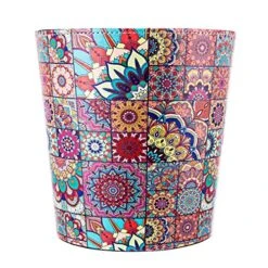 Lingxuinfo Scakbyer Small Trash Can Wastebasket, PU Leather Decorative Trash Can Garbage Can Waste Basket For Kitchen, Bathroom, Bedroom, Office -Brabantia Shop 61O3AVGqQCL