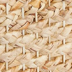 MDesign Hyacinth Braided Woven Kitchen Basket Bin With Built-in Handles For Organizing Kitchen Pantry, Cabinet, Cupboard, Countertop, Shelves - Holds Food, Drinks, Snacks - 6 Pack - Natural/Tan -Brabantia Shop 61p1IiPwrPL