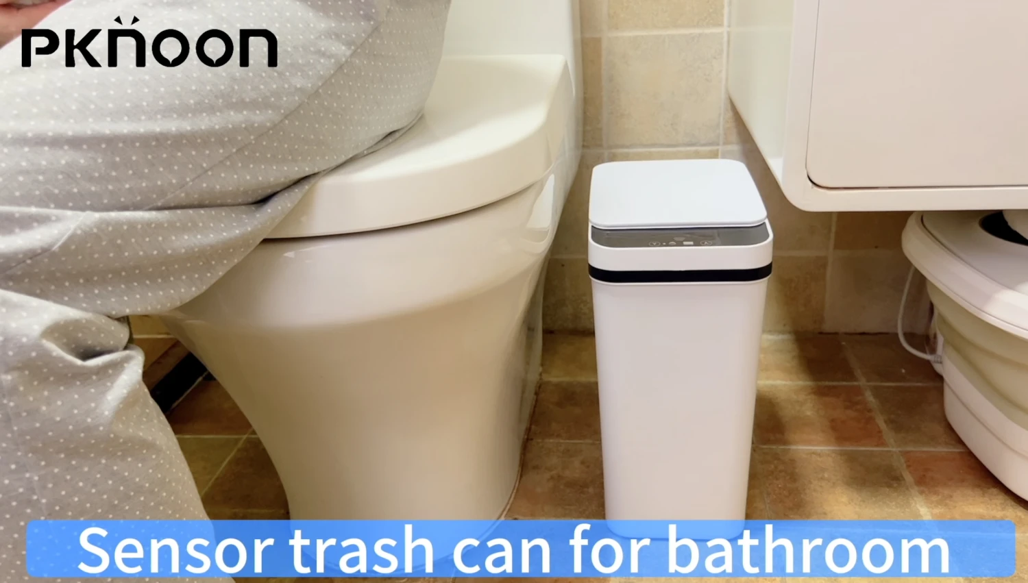 PKNOON Bathroom Trash Can Touchless 2.5 Gallon Self Sealing Trash Can Motion Sensor Trash Can Automatic Trash Cans With Lids Narrow Bedroom Garbage Bin Slim Trash Can For Bedroom Office (White) 4 PKNOON Bathroom Trash Can Touchless 2.5 Gallon Self Sealing Trash Can Motion Sensor Trash Can Automatic Trash Cans With Lids Narrow Bedroom Garbage Bin Slim Trash Can For Bedroom Office (White) - Image 4