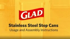 Glad Stainless Steel Step Trash Can With Clorox Odor Protection | Large Metal Kitchen Garbage Bin With Soft Close Lid, Foot Pedal And Waste Bag Roll Holder, 20 Gallon, Stainless -Brabantia Shop 81x05lcGsCL 1